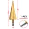 Titanium Coated Step Drill Bit Cone Drill Bit For Metal Wood Hole Enlarging Tool 1