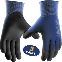 pu coated work gloves ultra thin grip safety gloves with nylon shell 3 pair set