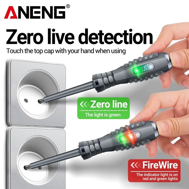Electric Tester Pen Voltage Tester Screwdriver With Neon Indicator For Electrical Safety 4