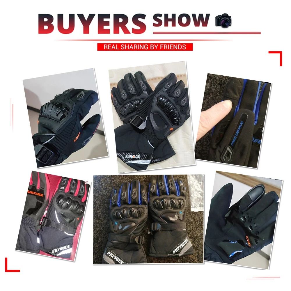 Motorcycle Gloves Waterproof Winter Riding Gloves With Touch Screen And Windproof Protection 13