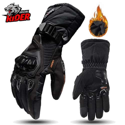 Motorcycle Gloves Waterproof Winter Riding Gloves with Touch Screen and Windproof Protection
