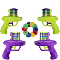 turbo disc blaster foam disc launcher toy for kids outdoor play