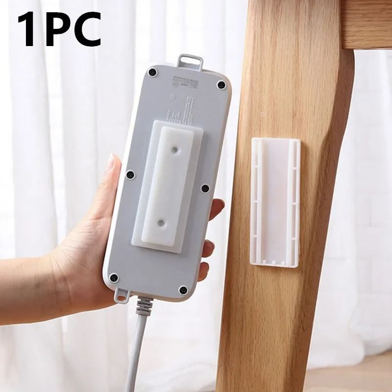 StrongHold Self Adhesive Power Strip Wall Holder And Cable Organizer Set 1