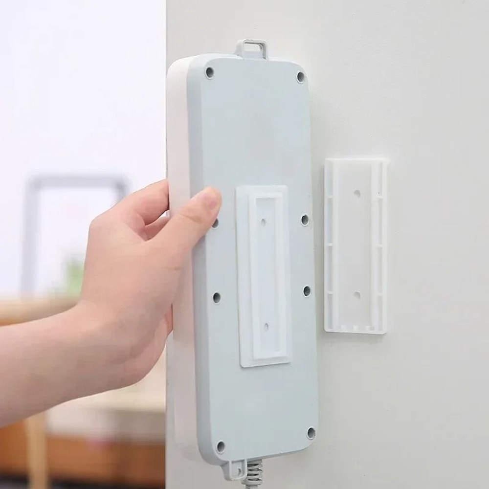 StrongHold Self Adhesive Power Strip Wall Holder And Cable Organizer Set 0