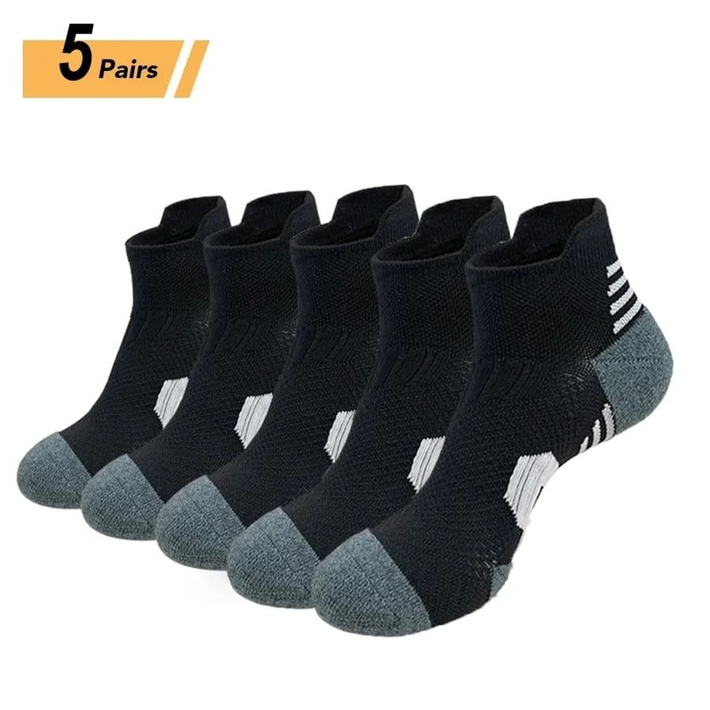 ProGrip Non Slip Sports Socks Quick Dry Running And Training Socks Set 5