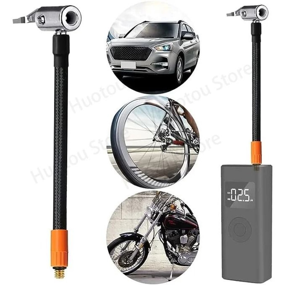 SecureLock M6 Air Pump Adapter Locking Air Chuck With Hose For Tire Inflation 0