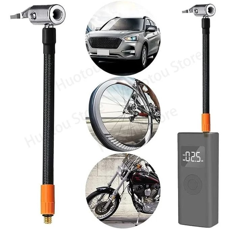 SecureLock M6 Air Pump Adapter Locking Air Chuck With Hose For Tire Inflation 0