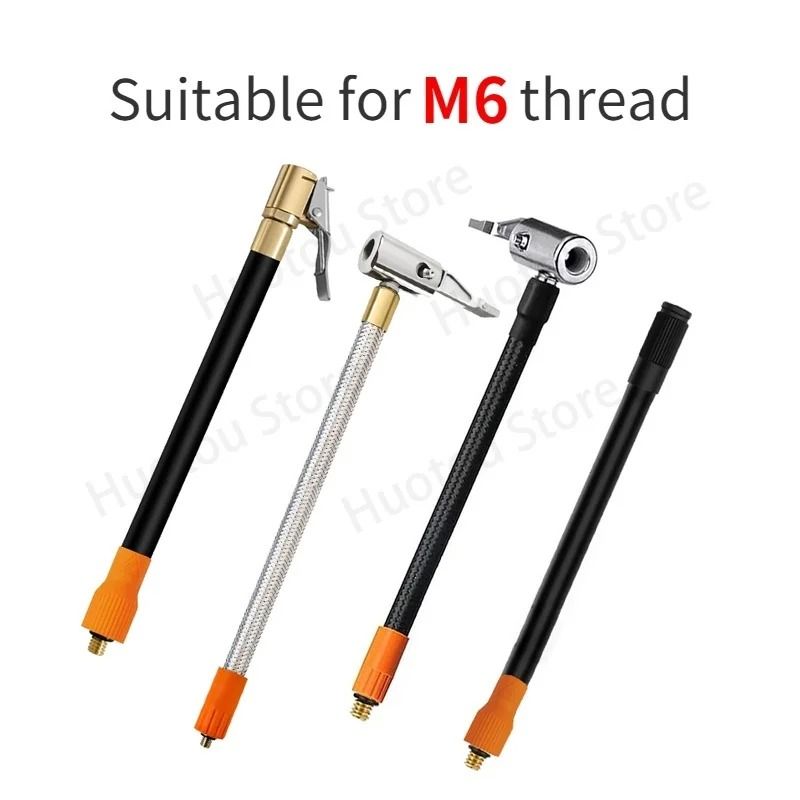 SecureLock M6 Air Pump Adapter Locking Air Chuck With Hose For Tire Inflation 9