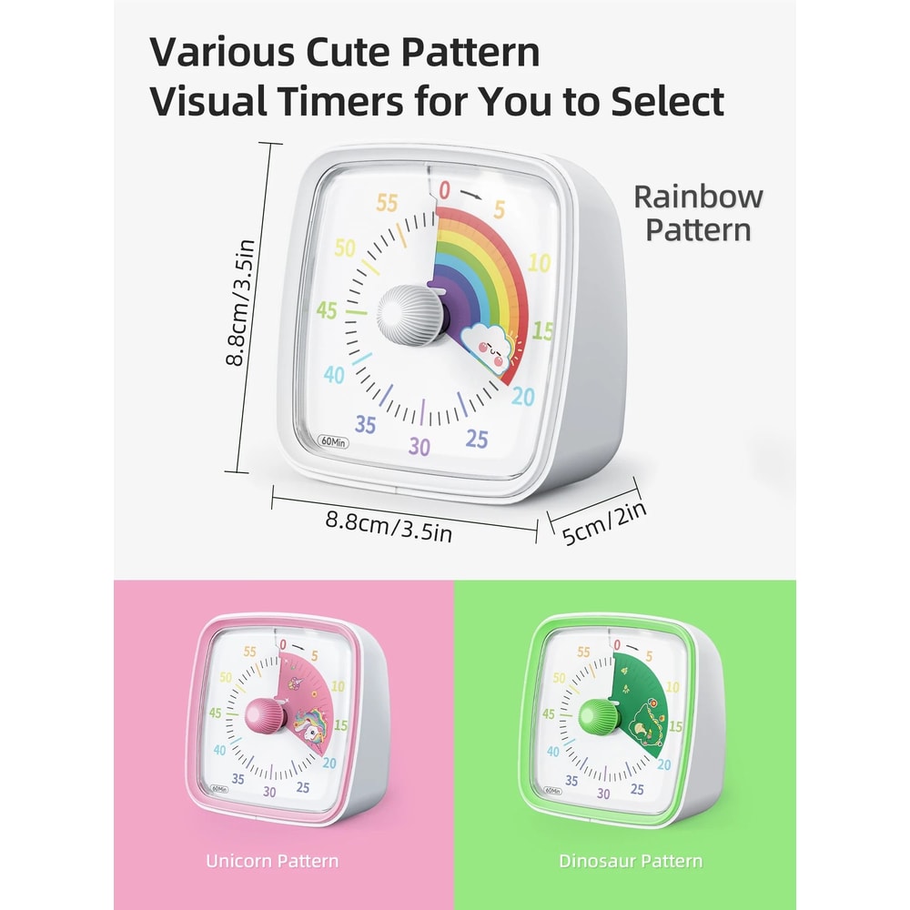 Visual Countdown Timer With Night Light Silent Classroom Timer For Kids And Adults 3