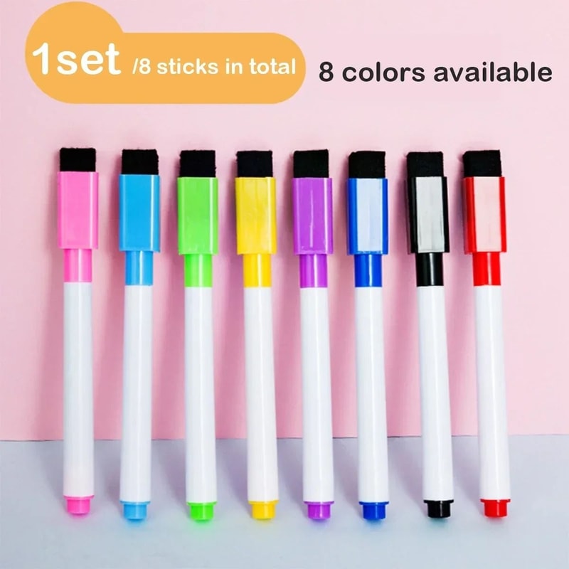 Magnetic Whiteboard Marker Set Erasable Dry Erase Pens For Classroom And Office 0