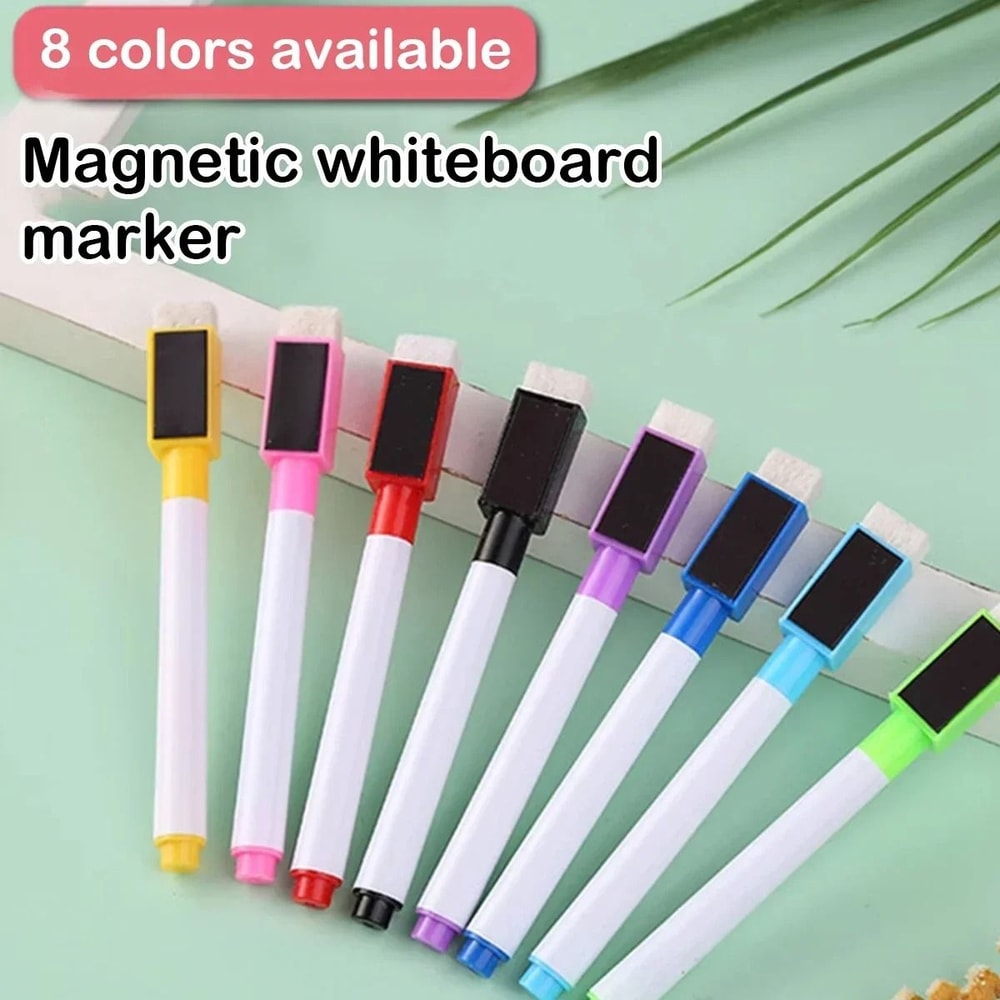 Magnetic Whiteboard Marker Set Erasable Dry Erase Pens For Classroom And Office 9