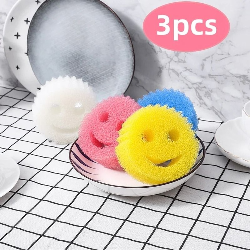 Heavy Duty Dishwashing Sponge Cloth Set Odor Resistant Kitchen Cleaning Pads 4