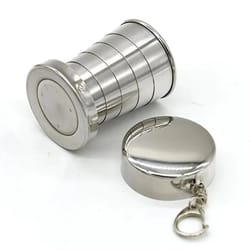 portable stainless steel folding cup telescopic camping travel mug