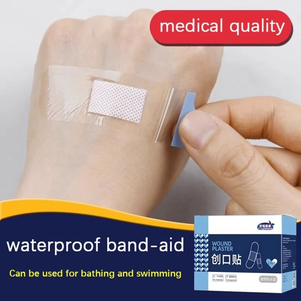 Waterproof Transparent Bandages Breathable Invisible Adhesive Band Aid Pack 1