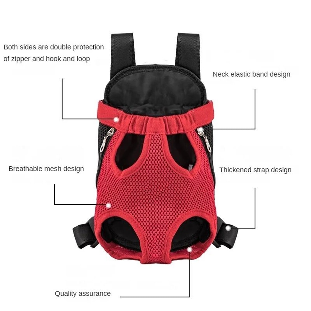 Breathable Pet Carrier Backpack For Small Dogs And Cats Travel Front Pack 8