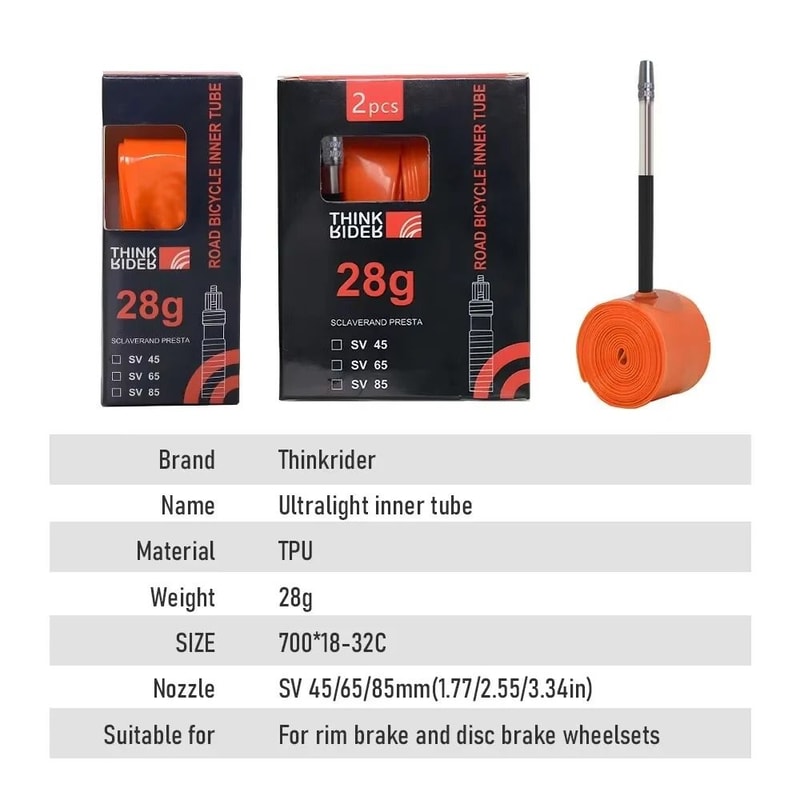 Ultralight TPU Bike Inner Tube 700C Road Bicycle Tube French Valve 6