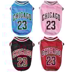 breathable dog shirt mesh summer pet clothing sport jersey for small and large dogs