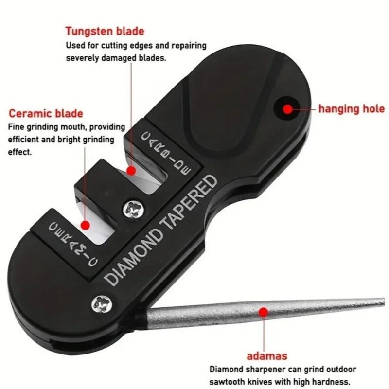 Portable Carbide Whetstone Knife Sharpener Tool For Camping And Outdoor Use 1