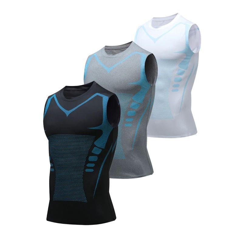 Mens Running Vest Quick Dry Sleeveless Ice Silk Workout Shirt 0