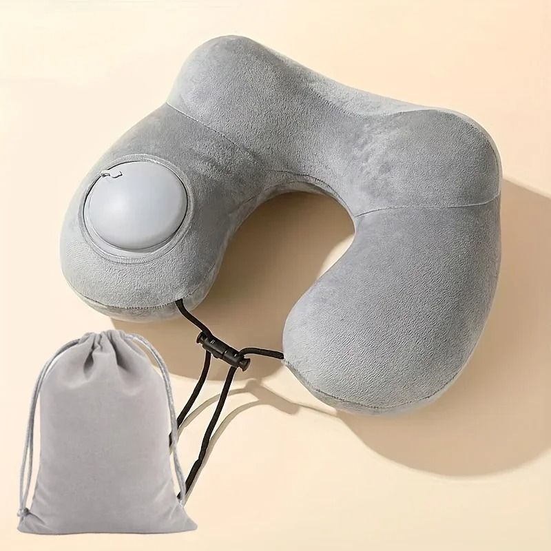 Inflatable Travel Pillow U Shaped Neck Support Portable Air Pillow 3