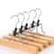 5 Piece Wooden Pants Hanger Set With Adjustable Skirt Clips Space Saving Closet Organizer 0