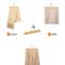 5 Piece Wooden Pants Hanger Set With Adjustable Skirt Clips Space Saving Closet Organizer 1