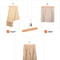 5 Piece Wooden Pants Hanger Set With Adjustable Skirt Clips Space Saving Closet Organizer 1