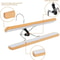 5 Piece Wooden Pants Hanger Set With Adjustable Skirt Clips Space Saving Closet Organizer 5