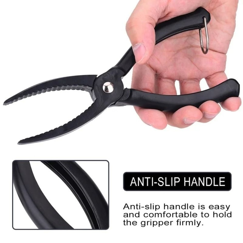 Durable Fish Lip Gripper With Anti Slip Handle Fishing Pliers Tool 1