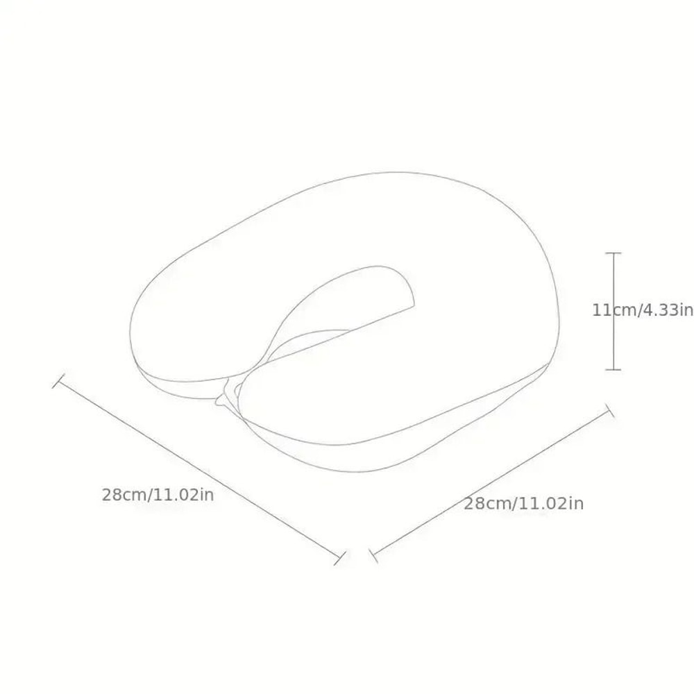 Soft Plush U Shaped Travel Neck Pillow Comfortable Neck Support Pillow 5