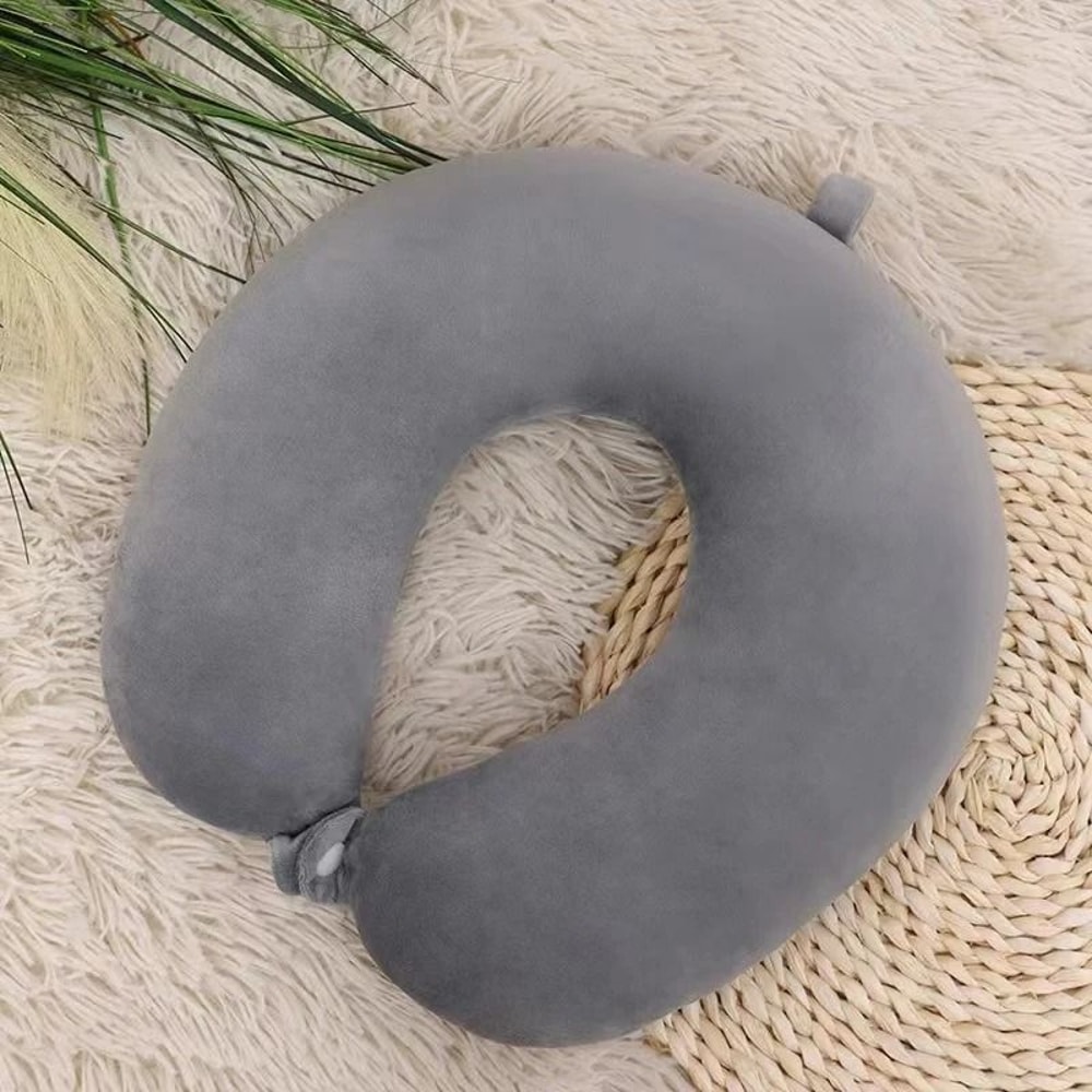 Soft Plush U Shaped Travel Neck Pillow Comfortable Neck Support Pillow 1