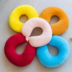 portable u shaped cervical neck pillow soft travel and car neck support pillow