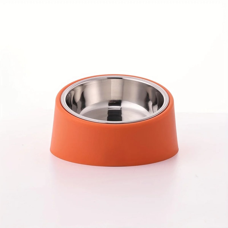 Elevated Stainless Steel Dog Bowl With Tilted Design And Anti Spill Raised Feeder Stand 1