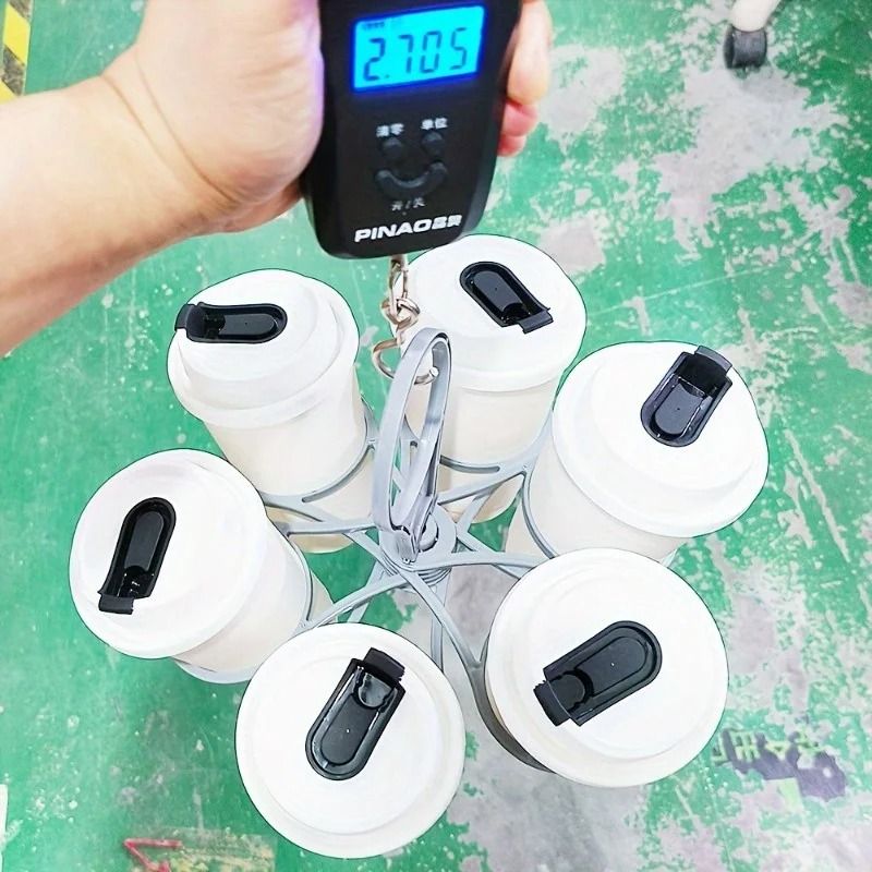 Folding Beverage Rack Portable Drink Holder With Easy Grip Handle For Parties And Outdoor Use 1