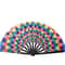 Fluorescent Folding Hand Fan Vibrant Glow Dance Fan For Parties And Performances 3