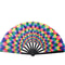 Fluorescent Folding Hand Fan Vibrant Glow Dance Fan For Parties And Performances 3