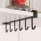 6 Hook Under Cabinet Coffee Cup Holder Rack Space Saving Hanging Mug Organizer 1