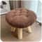 Round Upholstered Footstool Small Decorative Ottoman Shoe Changing Stool For Living Room 3