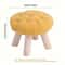 Round Upholstered Footstool Small Decorative Ottoman Shoe Changing Stool For Living Room 10