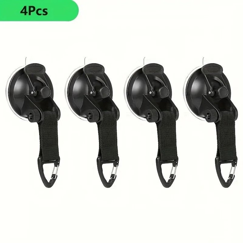 Portable Suction Cup Hooks With Safety Lock Heavy Duty Camping And Outdoor Accessories Set Of 4 2