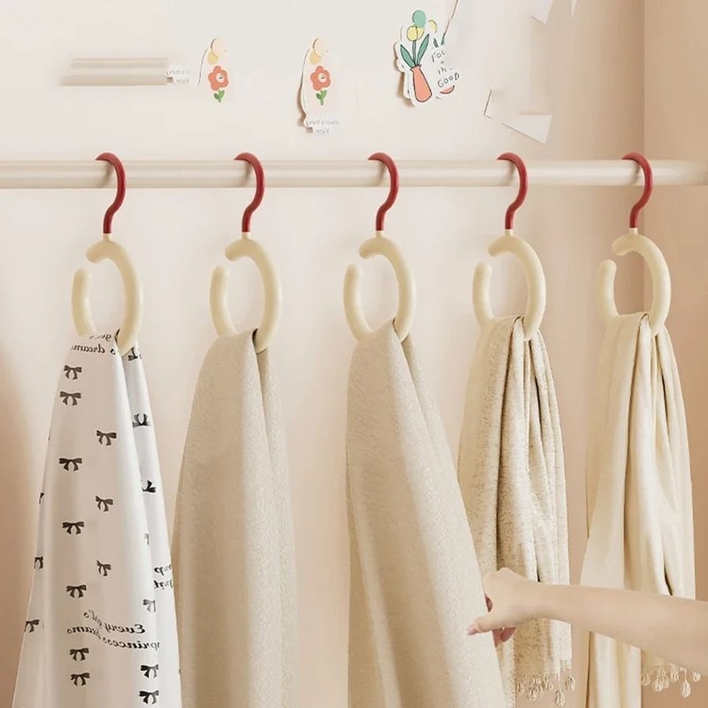 Rotating Scarf Hanger Multi Hook Hat And Bag Organizer Space Saving Closet Rack 6