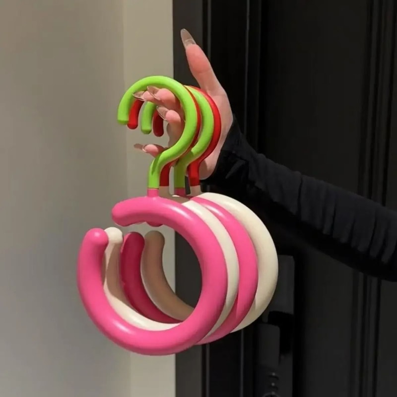 Rotating Scarf Hanger Multi Hook Hat And Bag Organizer Space Saving Closet Rack 7