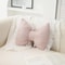 Pink Bow Decorative Throw Pillow Soft Lace Plush Cushion For Sofa Bed And Car 3