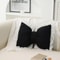 Pink Bow Decorative Throw Pillow Soft Lace Plush Cushion For Sofa Bed And Car 2