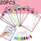 Extra Large Reusable Dry Erase Pockets Set Classroom Worksheet Sleeves 20pcs 0