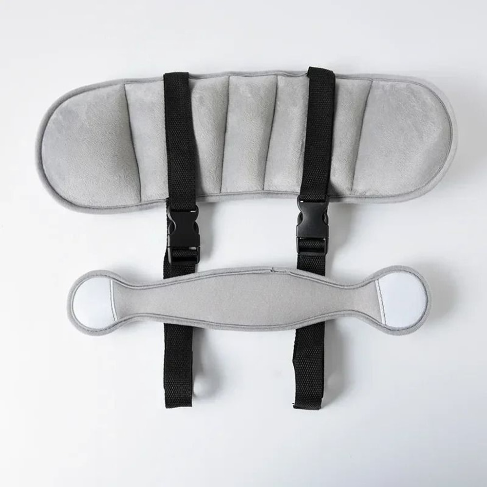 Adjustable Child Car Head Support Strap With Travel Neck Pillow Comfort Belt 7