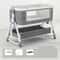 Portable Bedside Baby Crib Adjustable Co Sleeper Foldable Bassinet With Wheels 0