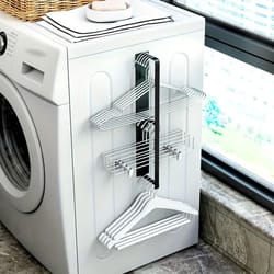 magnetic clothes rack space saving washing machine side towel storage rack