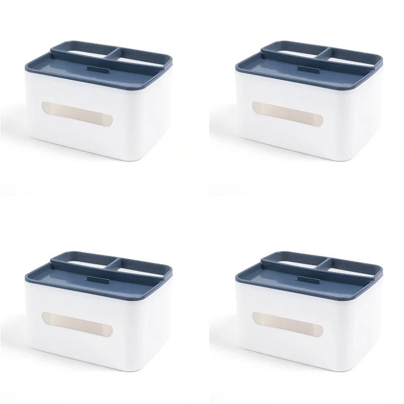 Multi Functional Desktop Storage Box Tissue Organizer With Drawer And Remote Holder 5