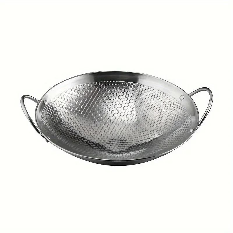 29cm Stainless Steel Honeycomb Nonstick Pan Scratch Resistant Frying Skillet 1